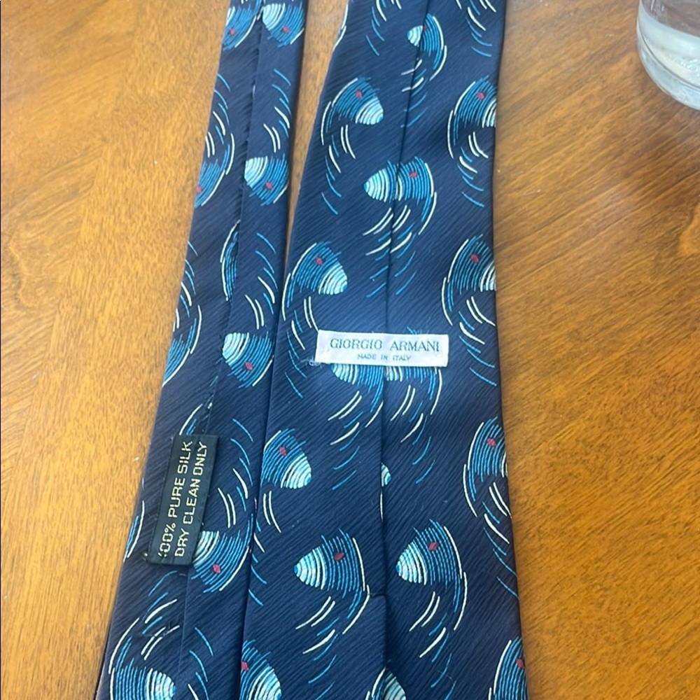 Giorgio Armani Blue Silk Tie Elegant Accessory